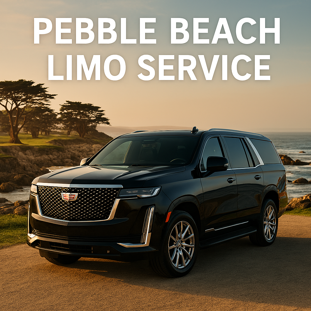 Pebble Beach Limo Service - Escalade by the California Coastline